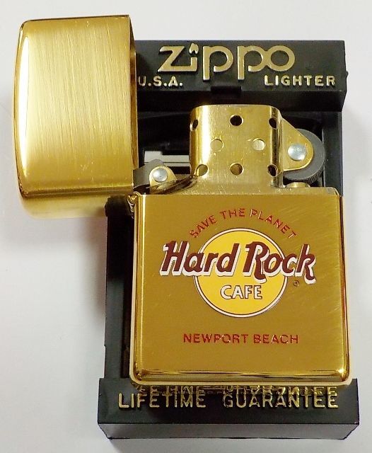 画像: ★HRC！NEWPORT BEACH １９９８年１１月  真鍮ケース Solid Brass Zippo！未使用品