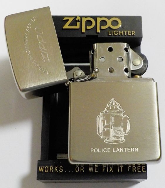 画像: ☆１９８６年１２月 VINTAGE！ ANTIQUE MACHINERY ★POLICE LANTERN ZIPPO！未使用品