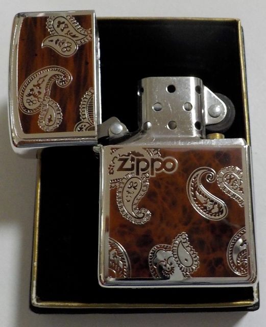 画像: ☆ペイズリー！渋い色合いの・・べっ甲調 ２０００年２月 Proto Type Zippo！未使用品