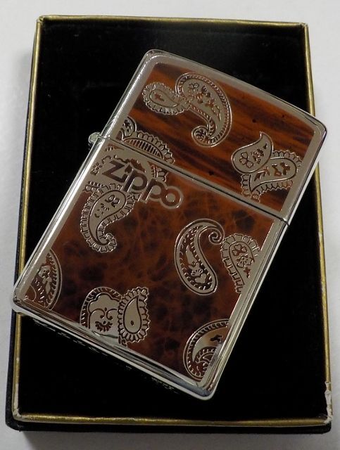 画像: ☆ペイズリー！渋い色合いの・・べっ甲調 ２０００年２月 Proto Type Zippo！未使用品