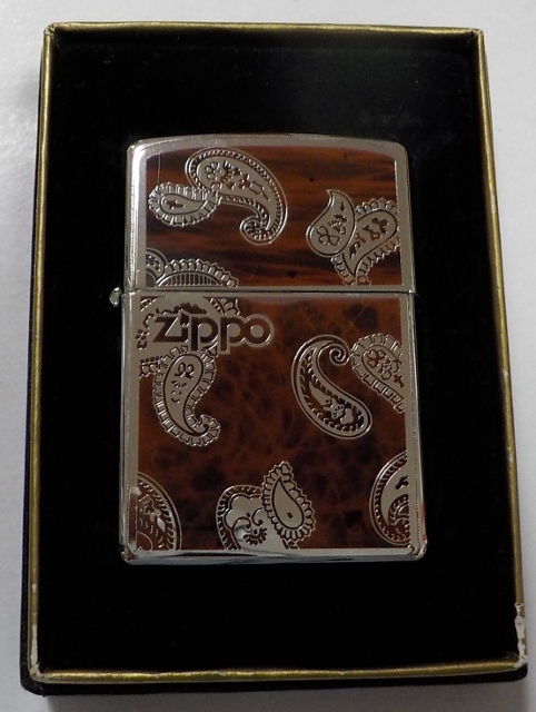 画像1: ☆ペイズリー！渋い色合いの・・べっ甲調 ２０００年２月 Proto Type Zippo！未使用品