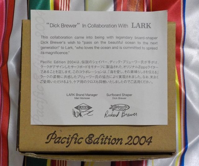 画像: ★ラーク！LARK Pacific Edition ２００４年８月 両面サーフボード・デザイン ZIPPO！新品B