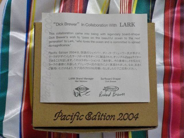 画像: ★ラーク！LARK Pacific Edition ２００４年７月 両面サーフボード・デザイン ZIPPO！新品A