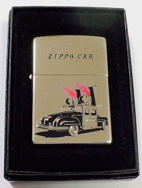 画像: ☆ZippoCar！ジ ッポーカー２００７年 ６０周年 両面車デザイン 銀加工鏡面 ZIPPO！新品B