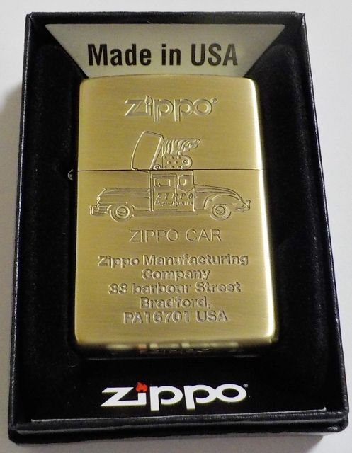 画像1: ★ZippoCar！ジッポーカー！レトロモチーフ ★ オールドデザイン 真鍮古美・エッチング ２０２１年 ZIPPO！新品