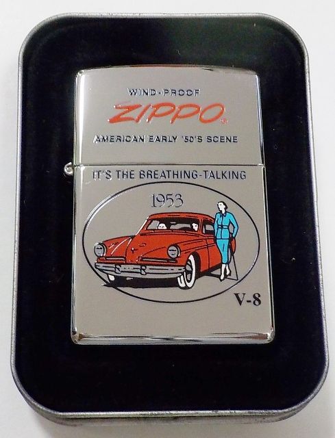 画像1: ☆アメ車！AMERICAN EARLY '50S SCENE！１９５３年型オールドカー ２００１年１０月製 ZIPPO！未使用品