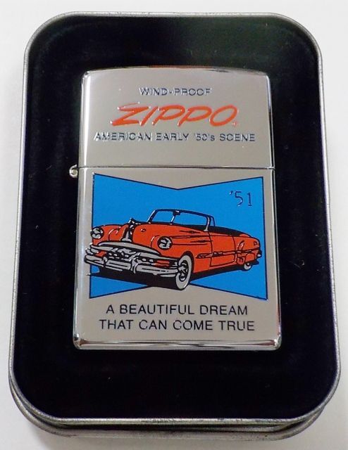 画像1: ☆アメ車！AMERICAN EARLY '50S SCENE！１９５１年型オールドカー ２００１年１０月製 ZIPPO！未使用品