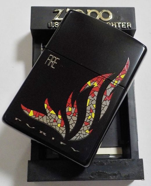 画像: ★２００１年１０月（J）FIRE TAO'S ELEMENTS！全面艶消しブラック ZIPPO！未使用品