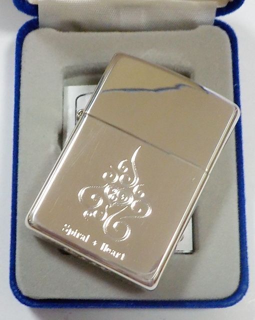 画像: ★純銀！銀無垢 Spiral＋Heart スターリング・シルバー！ ＃１５鏡面 ２００５年 ZIPPO！未使用品