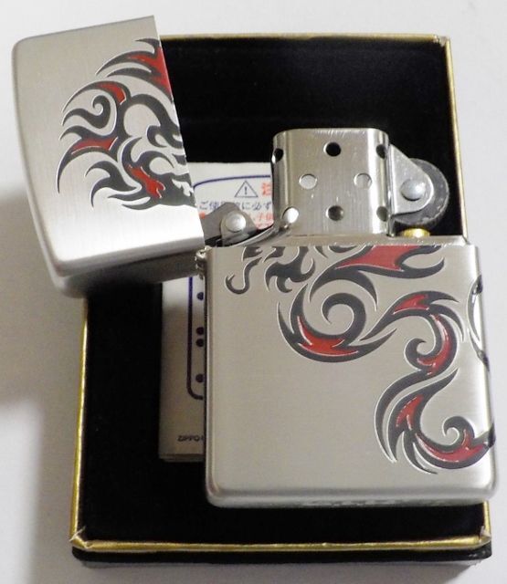 画像: ◎龍！福を呼ぶ・・サイドまで龍デザイン！銀加工サテーナ ２００５年 ZIPPO！未使用品