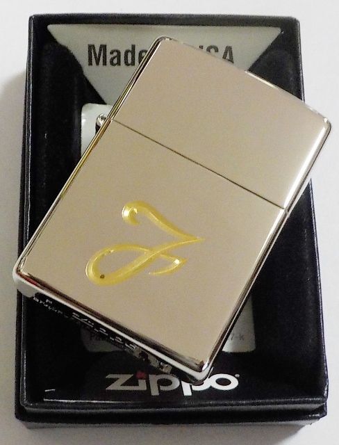 画像: ☆イニシャル・・F　深彫り V刃彫刻 シルバー銀加工鏡面 ２０１９年 ZIPPO！新品