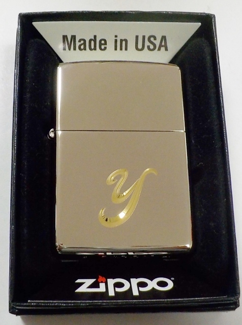 画像1: ☆イニシャル・・Y　深彫り V刃彫刻 シルバー銀加工鏡面 ２０２１年 ZIPPO！新品