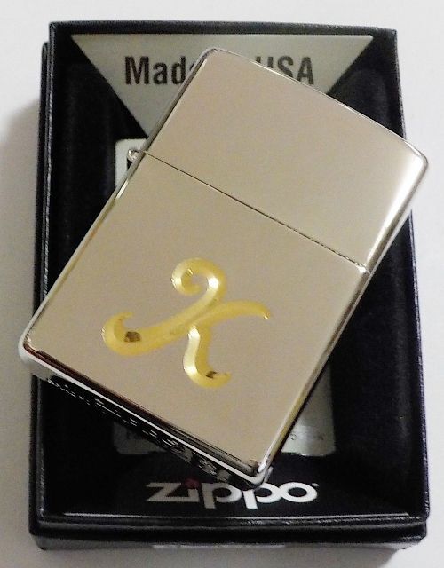 画像: ☆イニシャル・・K　深彫り V刃彫刻 シルバー銀加工鏡面 ２０２０年 ZIPPO！新品