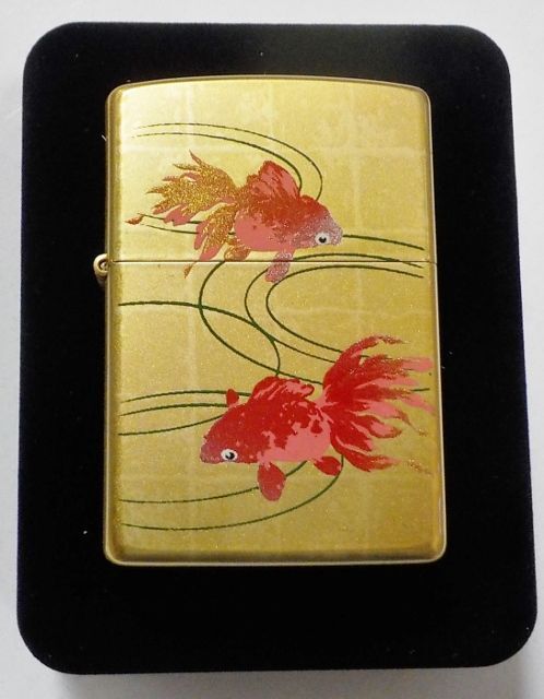 画像: ☆豪華絢爛！金魚 GOLD FISH 伝統工芸 本金蒔絵 うるし塗り ゴールド２０２１年 限定 ＺＩＰＰＯ！新品未使用品