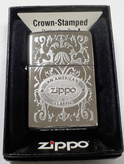 画像1: ☆AN AMERICAN CLASSIC！Crown Stamped トップに・・ZIPPOロゴ＆炎 ２００９年７月 ZIPPO！新品