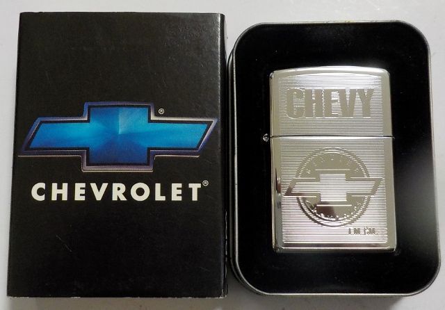 画像: ★シボレー！ＣＨＥＶＹ GENUINE CHEVROLET 繊細な彫刻 ２００２年 USA ＺＩＰＰＯ！新品