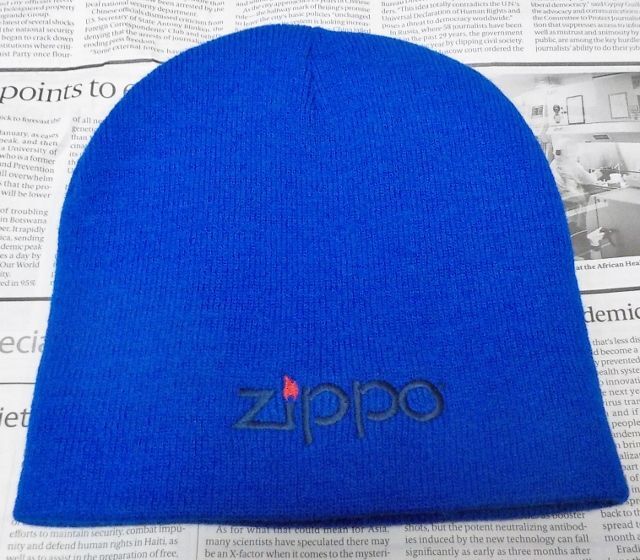 画像: ☆米国ジッポー社 お洒落な・・Zippo Watch Cap ブルー 二ット帽子！新品