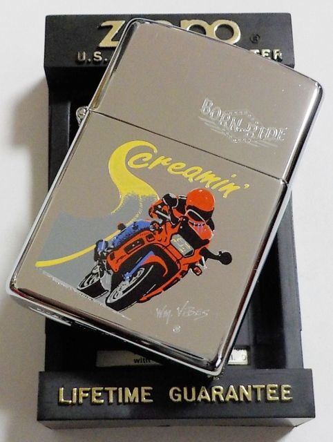 ☆オートバイ BORN to RIDE！１９９２年１１月 VINTAGE ZIPPO！未使用