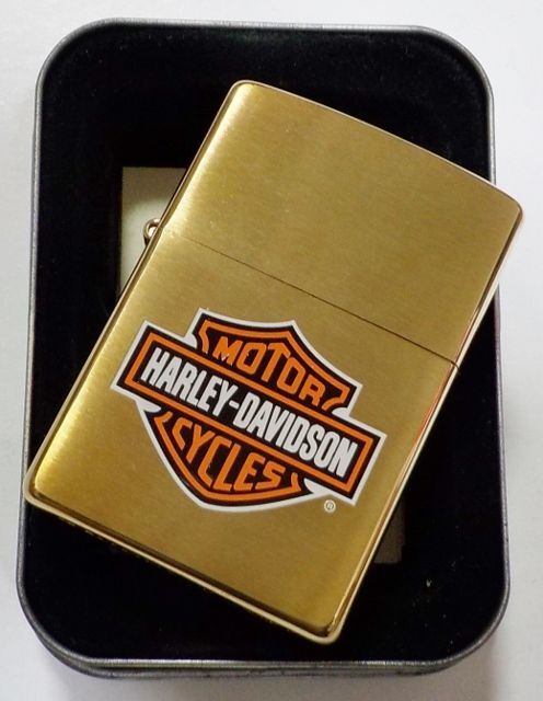 画像:  ★USA HARLEY-DAVIDSON ２０００年 ２月 SOLID BRASS ブラッシュブラス ZIPPO！未使用品