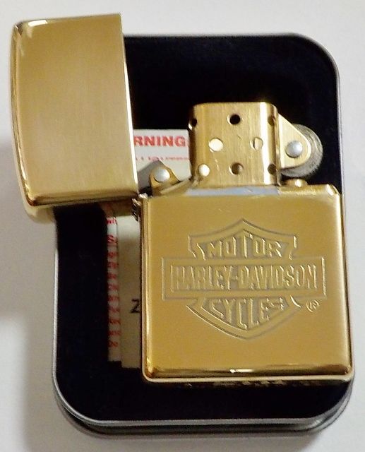 画像:  ★USA HARLEY-DAVIDSON ２００５年１月 SOLID BRASS ・ハイポリシュブラス ZIPPO！未使用品