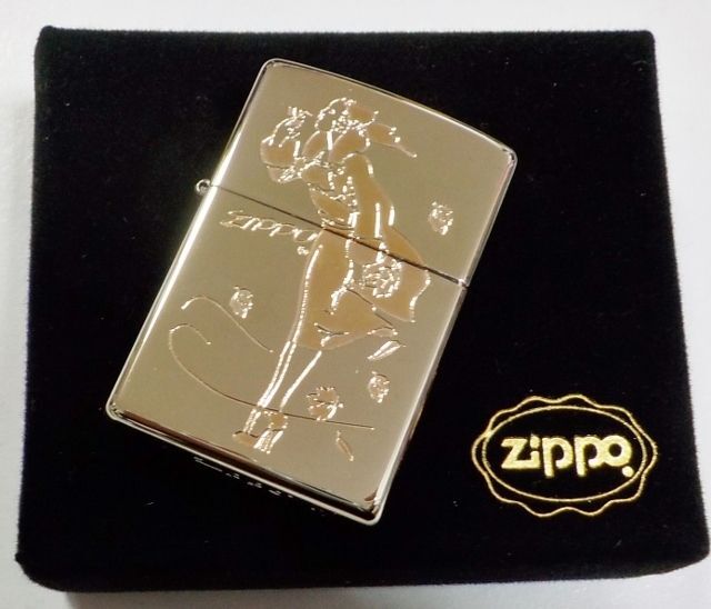 画像: ☆限定３００個 Pink Windy！ウィンディ 枯葉舞う 繊細なデザイン プラチナ加工 ２００７年ＺＩＰＰＯ！新品