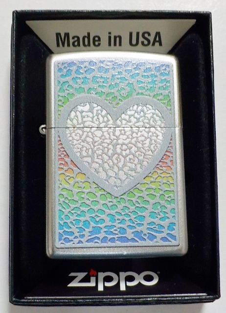 画像: ☆Heart 色鮮やかな・・ハート♡デザイン ２０２２年 Satin Chrome Zippo！新品