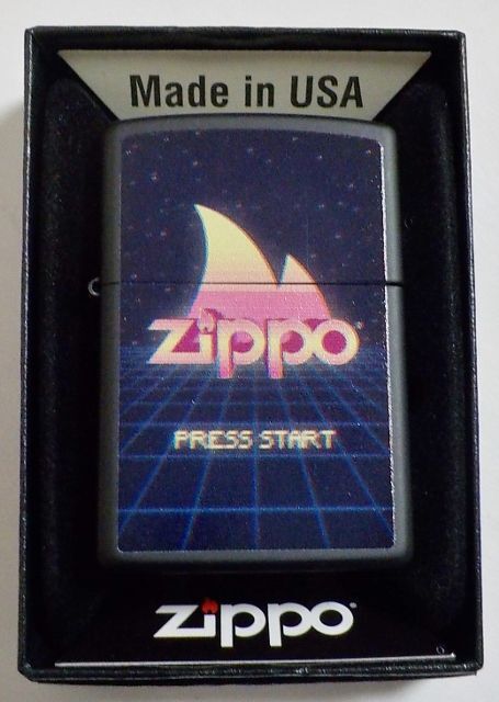 画像1: ☆Gaming！PRESS START ゲーミング！渋い艶消し Black Matte Zippo！新品