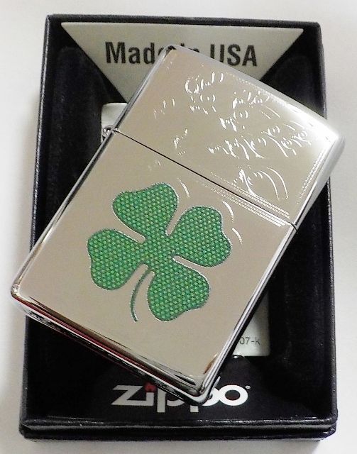 画像: ☆四つ葉のクローバー！Four Leaf Clover Auto Engrave Design ＃２５０ Zippo！新品