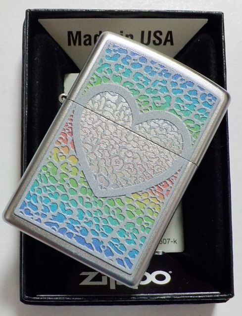 画像: ☆Heart 色鮮やかな・・ハート♡デザイン ２０２２年 Satin Chrome Zippo！新品