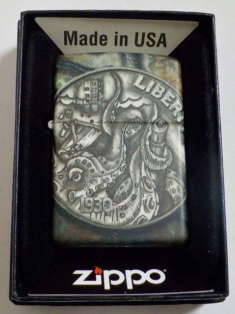 画像1: ☆迫力の・・５４０度 ５面連続デザイン！１９３０ Pirate Coin LIBERTY ２０２２年 Zippo！新品