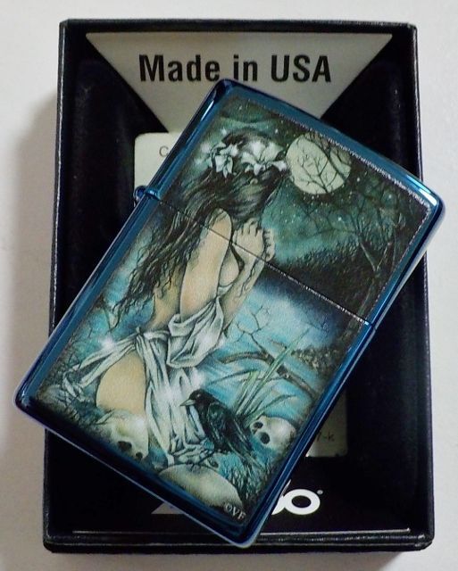 画像: ☆Victoria Frances！ビクトリア フランシス ・デザイン Blue High Polish Zippo！新品