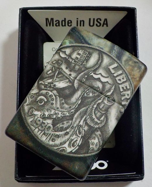 画像: ☆迫力の・・５４０度 ５面連続デザイン！１９３０ Pirate Coin LIBERTY ２０２２年 Zippo！新品