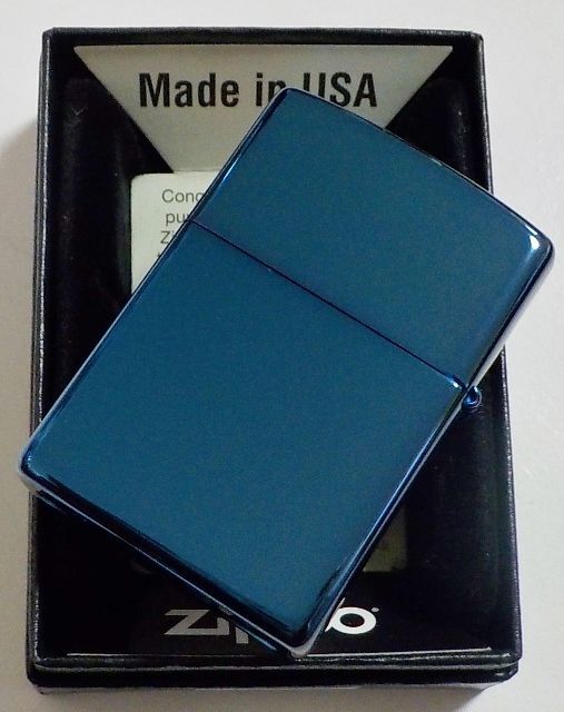 画像: ☆Victoria Frances！ビクトリア フランシス ・デザイン Blue High Polish Zippo！新品