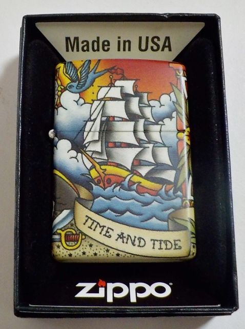 画像1: ☆豪華！５４０度 ５面デザイン！Nautical Tattoo Ship 帆船・灯台 ２０２２年 Zippo！新品