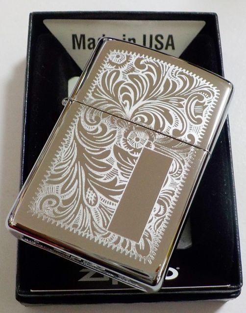 画像: ☆Venetian！伝統のベネチアン柄（唐草模様)！両面デザイン ２０２２年 ＃２５０ High Polish Chrome Zippo！新品