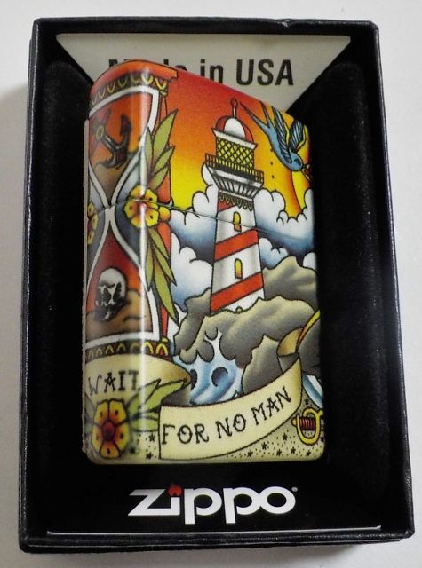 画像: ☆豪華！５４０度 ５面デザイン！Nautical Tattoo Ship 帆船・灯台 ２０２２年 Zippo！新品