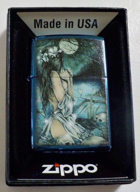 画像: ☆Victoria Frances！ビクトリア フランシス ・デザイン Blue High Polish Zippo！新品