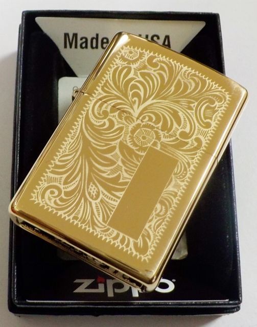 画像: ☆Venetian！伝統のベネチアン柄（唐草模様)！両面デザイン ２０２２年 真鍮 HP Solid Brass Zippo！新品