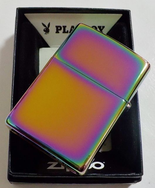 画像: ☆Playboy！人気の・・プレイボーイ Rabbit Head 虹色 Multi Color Zippo！新品B