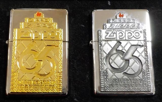 画像: ★２個セット！ZIPPO社 ６５周年記念限定 １９９７年 COMMEMORATIVE ZIPPO！未使用品