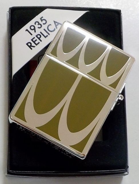 画像: ☆１９３５ アール・ヌーヴォー！グリーン ＆ シルバープレート ２００８年１月 ZIPPO！新品