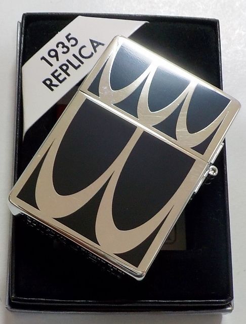 画像: ☆１９３５ アール・ヌーヴォー！ブラック ＆ シルバープレート ２００８年１月 ZIPPO！新品