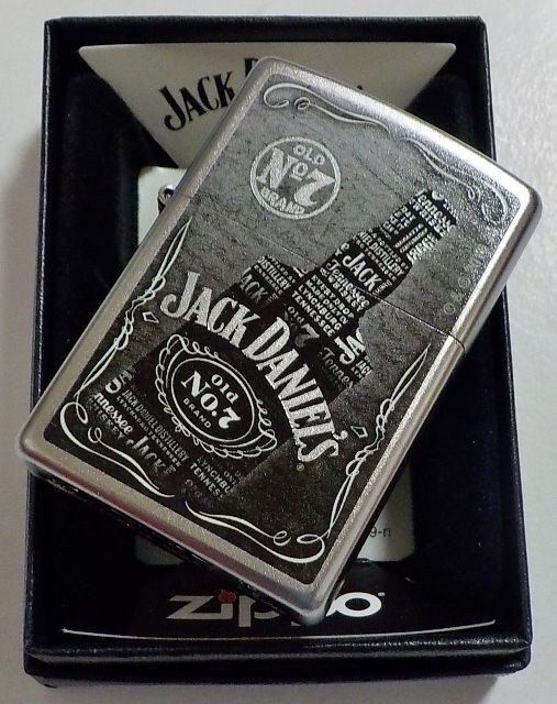 画像: ☆JACK DANIEL'S！ジャック・ダニエル ２０１６年 ボトル柄 サテンクローム  ZIPPO！新品