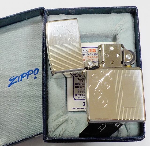 画像: ☆名品復刻！１９５５年型 エンジンターンド・パイン柄 S１０銀加工鏡面 ２００２年１０月 ZIPPO！新品A