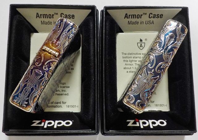 画像: ☆鯉 CARP ＆アラベスク模様！５面連続加工！新色オーロラシルバー ２０２２年 アーマー ZIPPO！新品