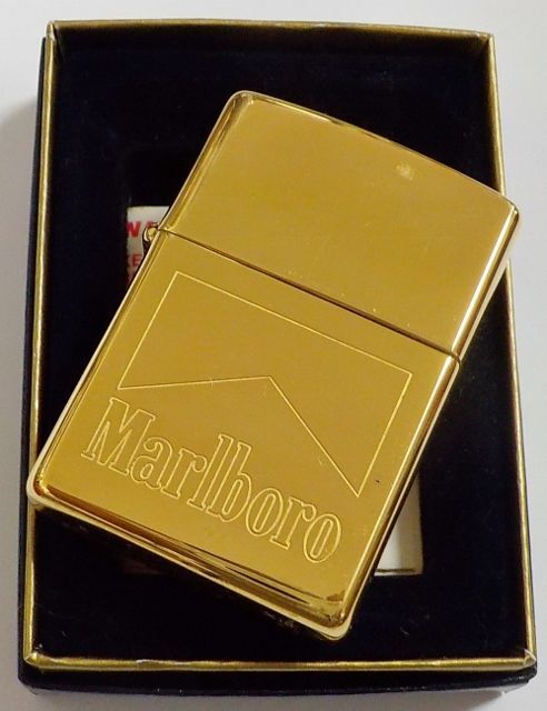 画像: ☆マールボロ！Marlboro USA １９９７年５月 真鍮ケース HP SOLID BRASS ZIPPO！展示品