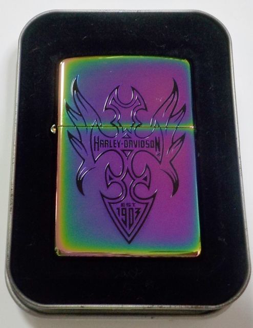 画像1: ☆HARLEY-DAVIDSON！本場 ＵＳＡ 虹色スペクトラム ２００５年 ＺＩＰＰＯ！新品Ｂ