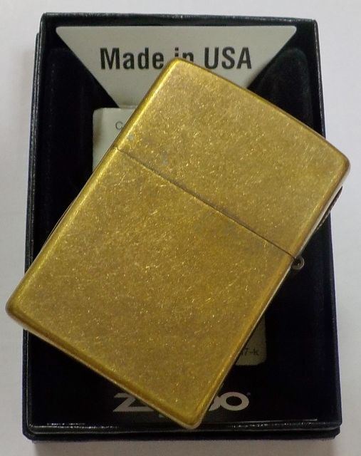 画像: ☆VINTAGE感あふれる・・フリント ＆ 自由の女神 ＆ Zippoロゴ オールドメタル 真鍮古美 ZIPPO！新品