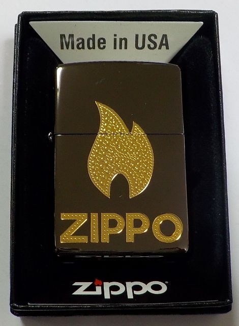 画像: ☆輝く・・ZIPPOロゴマーク！玉飾り風エンボス BLACK ＆ GOLD ２０２２年 ZIPPO！新品