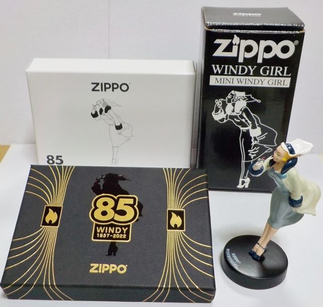 画像: ☆豪華！Windy ウィンディ ８５周年記念世界限定 両面デザイン  Armor Solid Brass Zippo！新品 ★Windy 人形付！